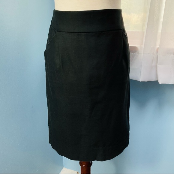 J. Crew Black Cotton The Pencil Skirt - Picture 6 of 8